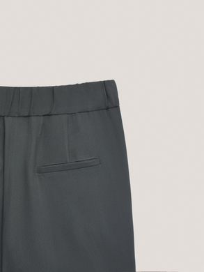 Темно-сірі брюки з еластичною талією, Темно-сірий