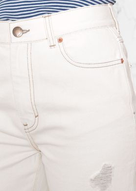 Щільні білі джинси мом, Білий