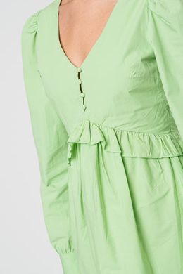 Коротке зелене плаття з прошвою, Зелений