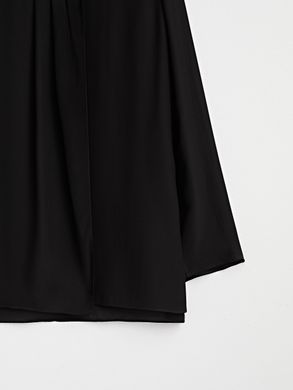 Чорна шифонова блуза подвійного крою, Чорний