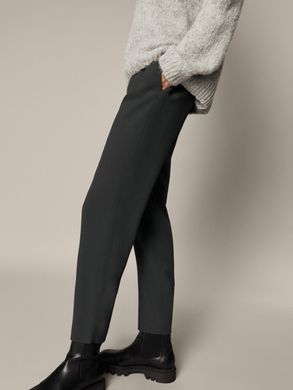 Темно-сірі брюки з еластичною талією, Тёмно-серый