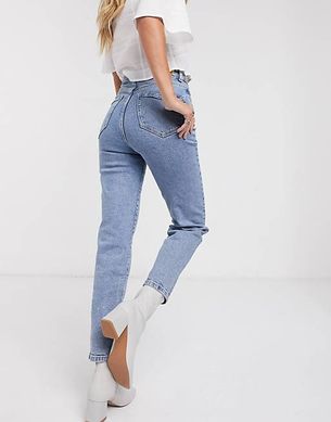 Блакитні джинси mom slim fit, Блакитний