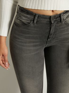 Сірі стрейчеві джинси з високою талією, Темно-сірий